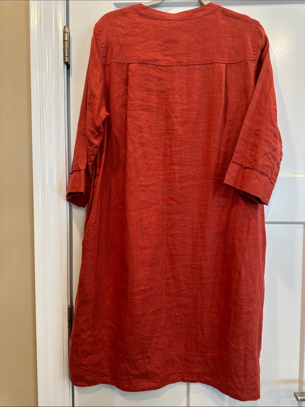 Masai Copenhagen Linen V-Neck Tunic Dress with Pockets, Size M - Picture 3 of 5